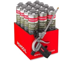 Sandarinimo putos PENOSIL Window &amp; Door Elastic 750 ml, 12 vnt + putų pistoletas C1
