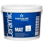 Sienų dažai su keramikos priedais TOPCOLOR CERAMIC MAT visiškai matiniai balta 10 L