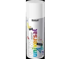 Universali aerozolinė emalė BIODUR, balta RAL9010, 400 ml