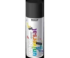 Universali aerozolinė emalė BIODUR, juoda RAL9005, 400 ml