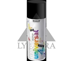 Universali aerozolinė emalė BIODUR, juoda matinė RAL9005, 400 ml