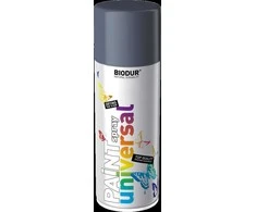 Universali aerozolinė emalė BIODUR, tamsiai pilka RAL7024, 400 ml