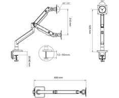 NB Monitoriaus laikiklis G45 22''-40'' iki 12 kg