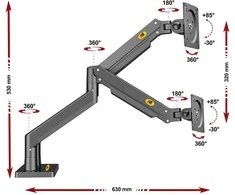 NB Monitoriu laikiklis G35 22''-32'' iki 2* 15 kg