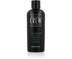 „American Crew 3in1 Tea Tree“ šampūnas, kondicionierius ir prausiklis kūnui, 100 ml