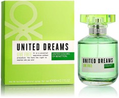 Benetton United Dreams Live Free EDT tualetinis vanduo moterims, 80 ml