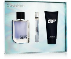Calvin Klein Defy EDT rinkinys vyrams (EDT 100 ml + Dušo želė 100 ml + EDT 10 ml)