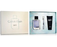 Calvin Klein Defy EDT rinkinys vyrams (EDT 100 ml + Dušo želė 100 ml + EDT 10 ml)