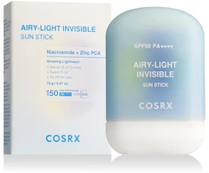 COSRX Airy-Light Invisible Sun Stick SPF 50+ pieštukas veidui nuo saulės, 19 g