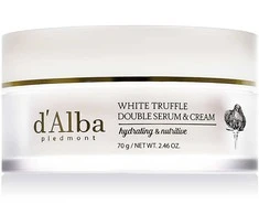 d'Alba Baltas Truffle Double Serum &amp; Kreminis dvigubas drėkinantis ir maitinantis veido kremas / serumas su baltaisiais triufeliais, 70 g