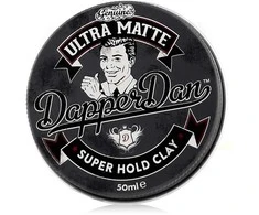 Dapper Dan Ultra Matte Super Hold Clay Itin stiprios fiksacijos matinis modeliavimo molis, 50 ml
