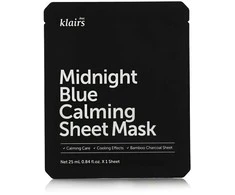 Klairs Midnight Mėlyna Calming Sheet Mask raminanti lakštinė veido kaukė, 25 ml