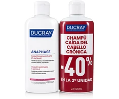 Ducray Anaphase Chronic Hair Loss Anti-Thinning Šampūnas šampūnas nuo plaukų slinkimo, 2 x 400 ml