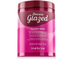 Inebrya SheCare Glazed Illuminating Laminating Mask kaukė blankiems ir sausiems plaukams, 1000 ml