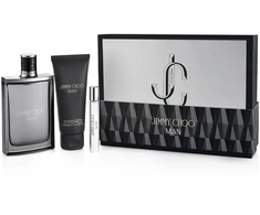 Set Jimmy Choo: Man Eau De Toilette For Men, 100 ml + Man Eau De Toilette For Men, 10 ml + Man Dušo želė Body All Skin Types, 100 ml