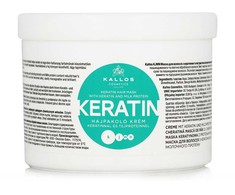 Kallos Cosmetics Keratin Hair Mask moterims, 500 ml