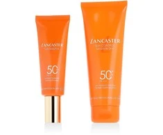 Lancaster Sun Care komplektas łagodzący balsam do ciała SPF50 125ml + kojąca emulsija do twarzy SPF50 50ml
