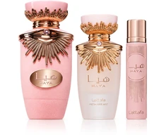 Lattafa Haya EDP 100 ml + EDP MINI 12 ml + Hair Mist 50 ml (woman)