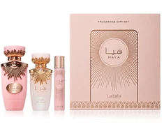 Lattafa Haya EDP 100 ml + EDP MINI 12 ml + Hair Mist 50 ml (woman)