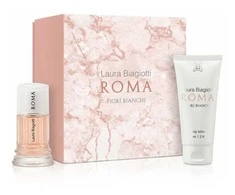 Laura Biagiotti Roma Fiori Bianchi rinkinys moterims (EDT, 25 ml + kūno losjonas, 50 ml)