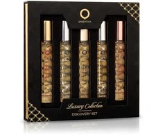Orientica Luxury Collection Discovery Set EDP rinkinys moterims (EDP Amber Rouge 10 ml + EDP Oud Saffron 10 ml + EDP Velvet Gold 10 ml + EDP Royal Bleu 10 ml + EDP Royal Amber 10 ml)