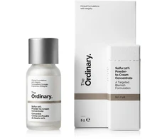 The Ordinary Sulfur 10% Powder-To-Kreminis Concentrate vietinio poveikio priemonė nuo aknės, 5 g