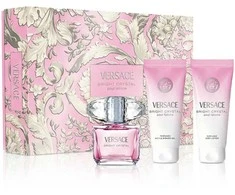Versace Bright Crystal rinkinys moterims (EDT, 50 ml + kūno losjonas, 50 ml + dušo želė, 50 ml)