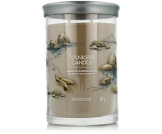 Yankee Candle Aromatinė žvakė Signature glass large Amber - Sandalwood 567 g