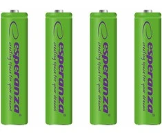 ESPERANZA AKUMULATORKI NI-MH AAA 1000MAH 4 vnt. ZIELONE