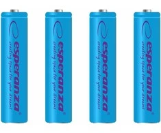 ESPERANZA AKUMULATORKI NI-MH AAA 1000MAH 4 vnt. NIEBIESKIE