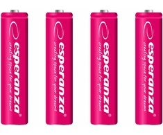 ESPERANZA AKUMULATORKI NI-MH AAA 1000MAH 4 vnt. CZERWONE