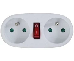 Esperanza ELK306W Electrical splitter 2 GN. Baltas