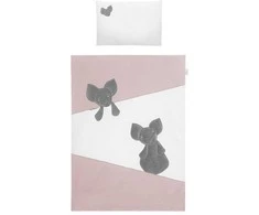 3 dalių patalynė Belisima Mouse 100/135 rožinė