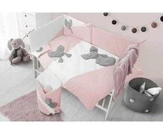 3 dalių patalynė Belisima Mouse 100/135 rožinė