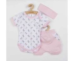 3 dalių vasarinės medvilnės rinkinys New Baby Perfect Summer Rožinė, 92 (18-24m), 92 (18-24m) dydis