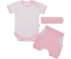 3 dalių vasarinės medvilnės rinkinys New Baby Perfect Summer Light Rožinė, 92 (18-24m), 92 (18-24m) dydis
