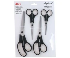 Alpina - Ergonomiškų nerūdijančio plieno žirklių rinkinys (4 dalys)
