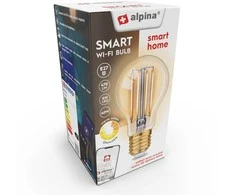 Alpina - Išmanioji Wi-Fi lemputė, E27 lizdas, galia 4,9 W, šilta balta