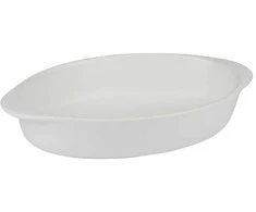 Alpina - keraminė orkaitėje kepimo forma, ovali, 27x17x5,3 cm (balta)