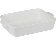 Alpina - Keraminis stačiakampis orkaitėje kepimo indas 28x18x6 cm (baltas)