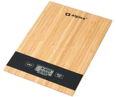 Virtuvinės svarstyklės Alpina - Cyfrowa waga kuchenna bambusowa 5kg