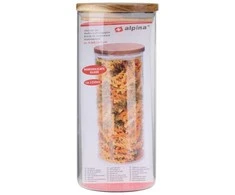 Alpina - stiklinis indas / laikymo indas su dangteliu 1250 ml 9,5 x 21 cm