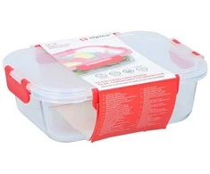 Alpina - Stiklinis maisto indas su dangteliu pietų dėžutė 21x16x6 cm 1 l