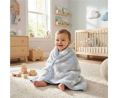 Baby blanket New Baby 80x90 heart mėlynas