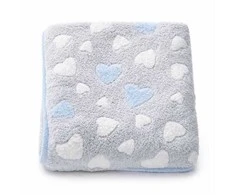 Baby blanket New Baby 80x90 heart mėlynas