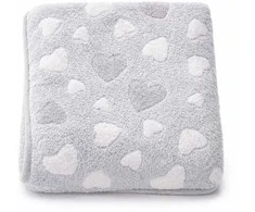 Baby blanket New Baby 80x90 heart pilkas