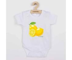 Kūdikių kombinezonas su raštu New Baby Lemon - trumpomis rankovėmis, 80 (9-12m)