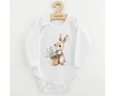 Kūdikių kombinezonas su raštu New Baby Rabbit su gėlėmis, 68 (4-6m)