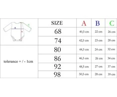 Baby Cotton Body su trumpomis rankovėmis Nicol Tomi Mėlyna, 68 (4-6m), 68 (4-6m) dydis