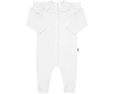 Baby Cotton Jumpsuit New Baby Stripes Baltas, dydis 74 (6-9m), 74 (6-9m)